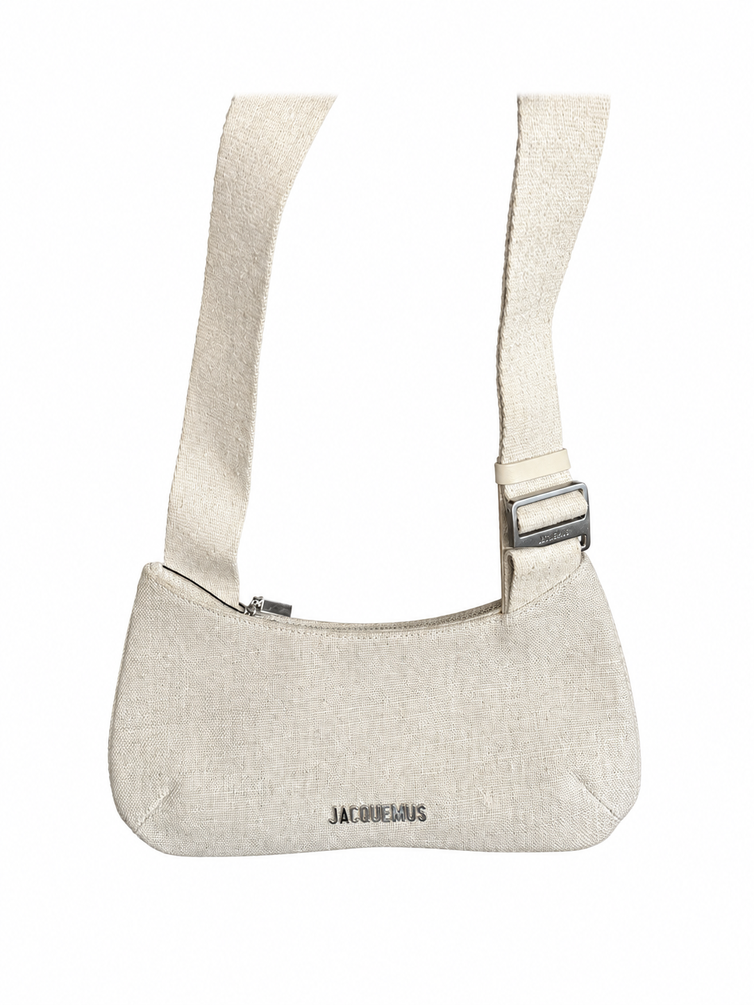 Jacquemus Le Bisou Gros Grain Shoulder Bag – Ecru Textured Canvas