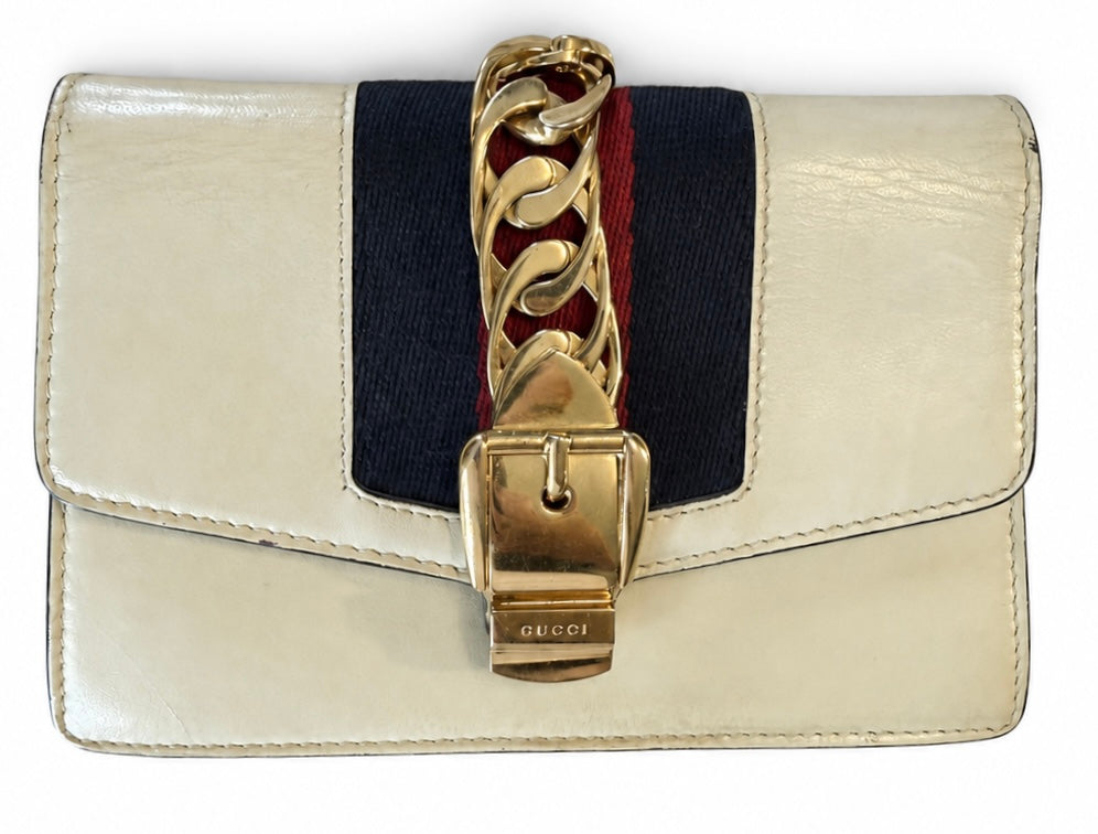 Gucci Sylvie Mini Crossbody Bag Ivory