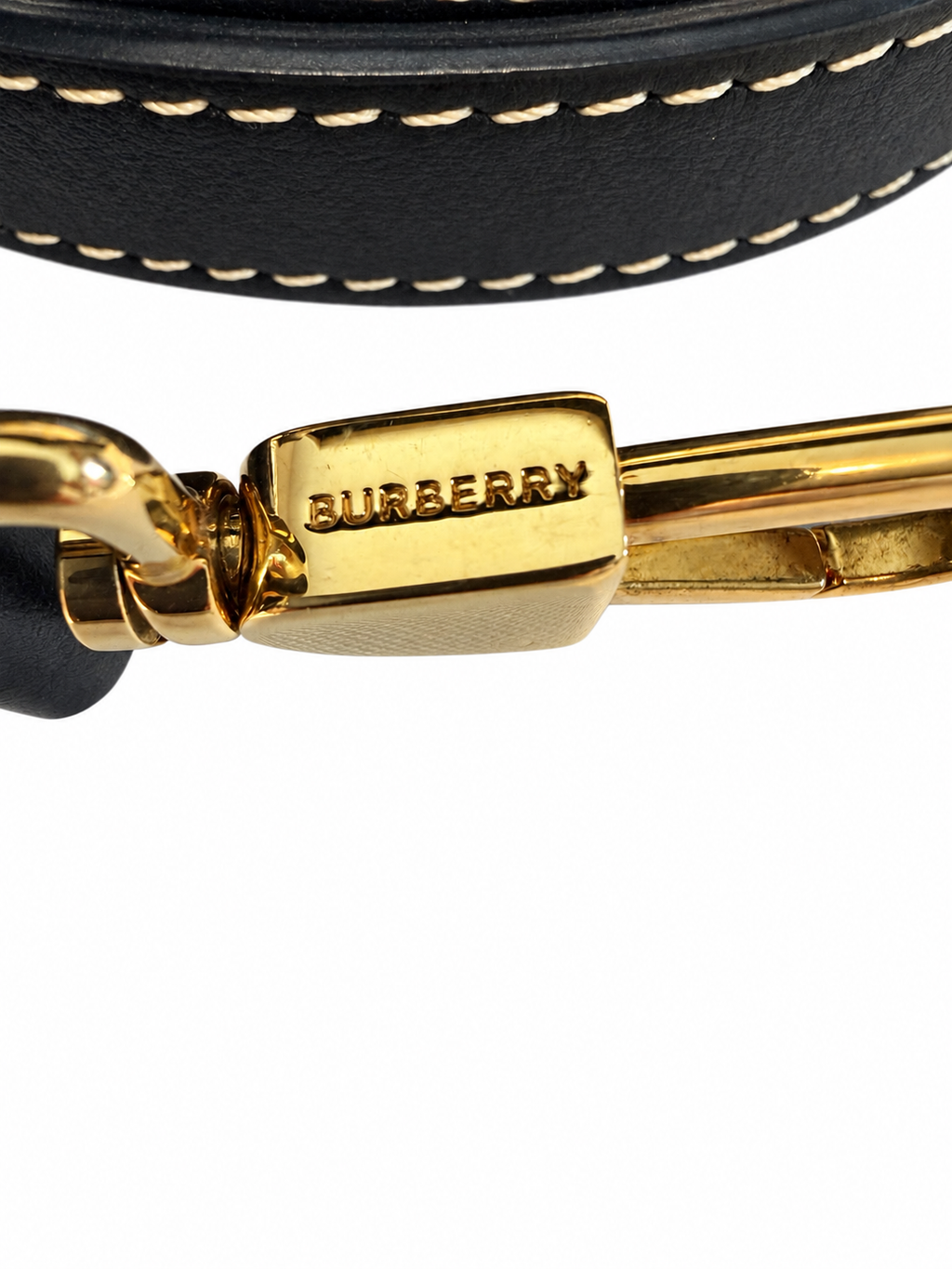 Burberry Two-Tone Mini Pocket Bag – White Canvas & Black Calfskin
