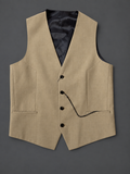 HUGO BOSS Extra Slim Fit Vest & Trousers Set – Beige – Size IT/FR 50 / US 40R