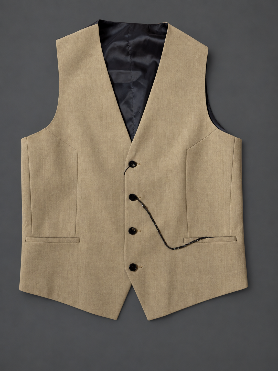 HUGO BOSS Extra Slim Fit Vest & Trousers Set – Beige – Size IT/FR 50 / US 40R