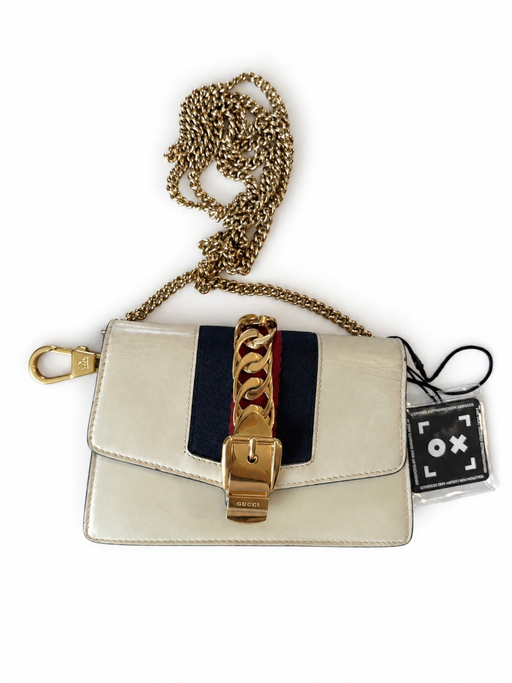 Gucci Sylvie Mini Crossbody Bag Ivory