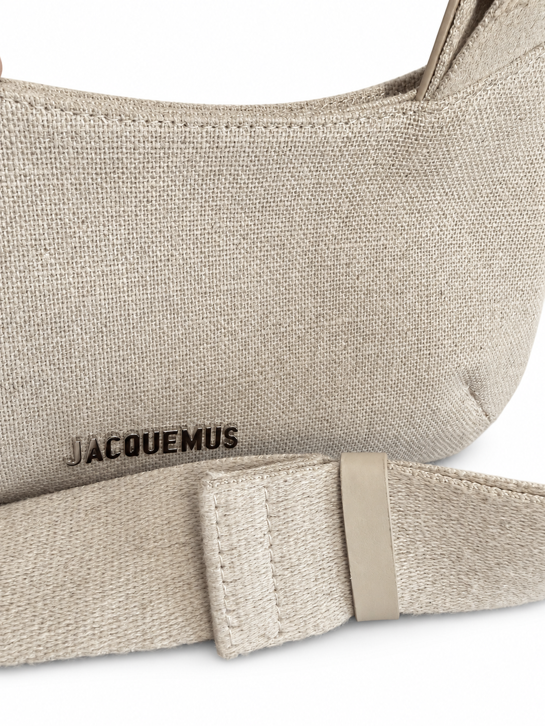 Jacquemus Le Bisou Gros Grain Shoulder Bag – Ecru Textured Canvas