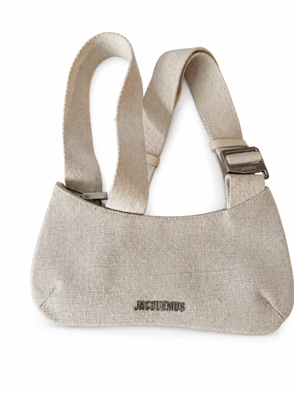 Jacquemus Le Bisou Gros Grain Shoulder Bag – Ecru Textured Canvas