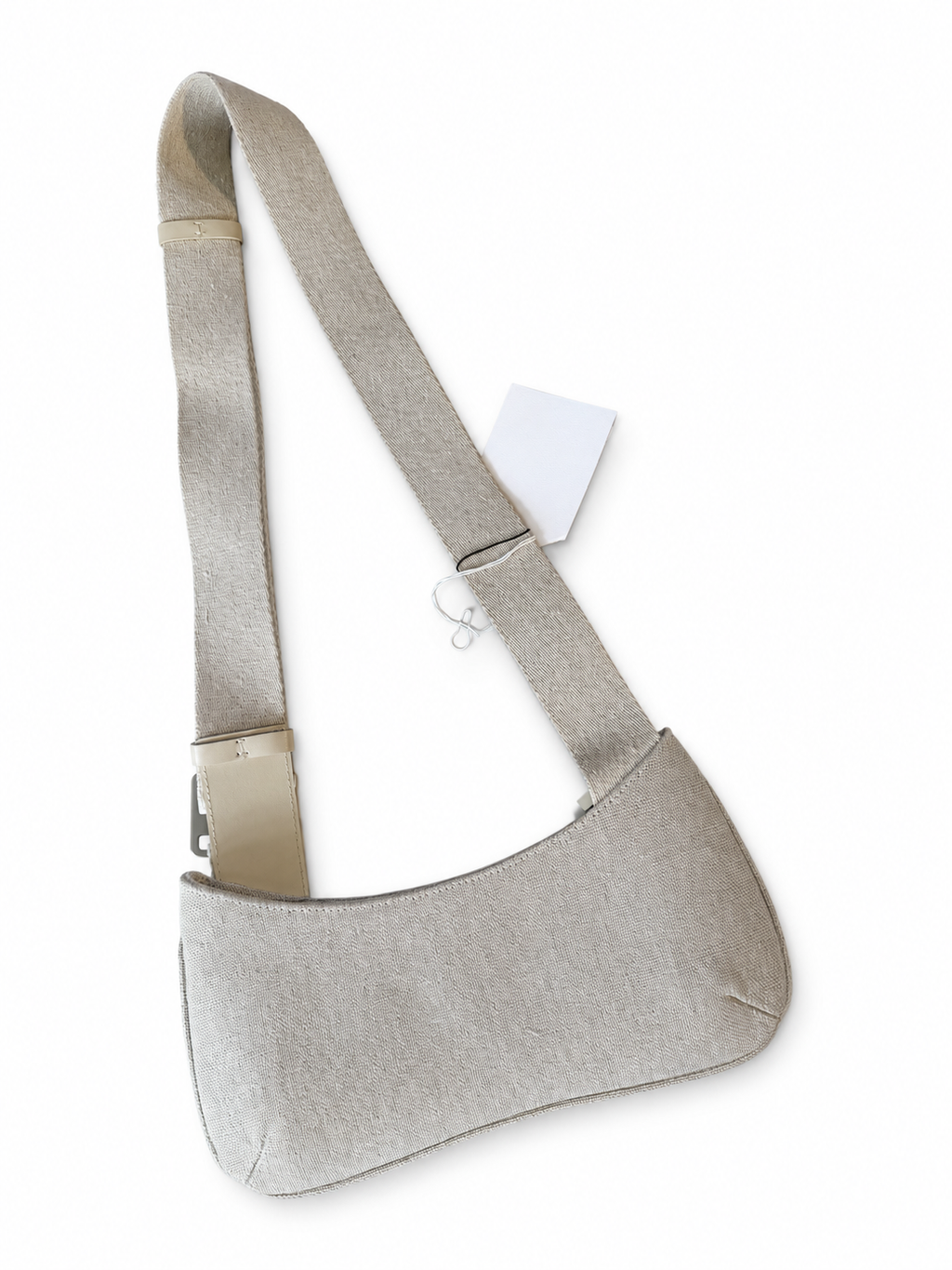 Jacquemus Le Bisou Gros Grain Shoulder Bag – Ecru Textured Canvas