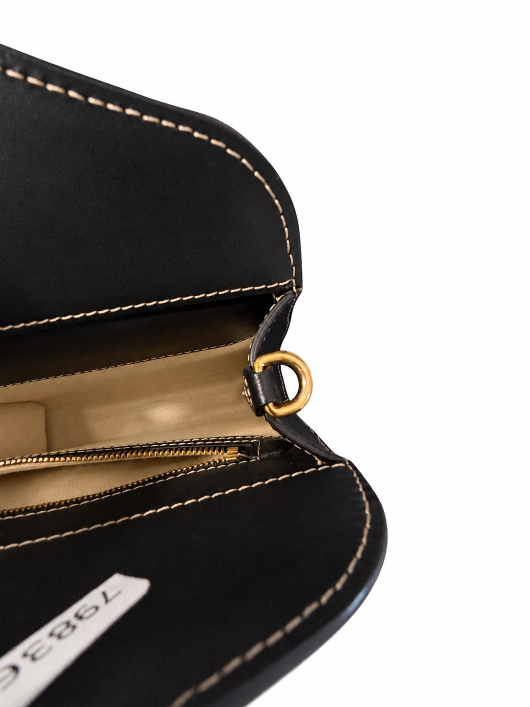 Burberry Two-Tone Mini Pocket Bag – White Canvas & Black Calfskin