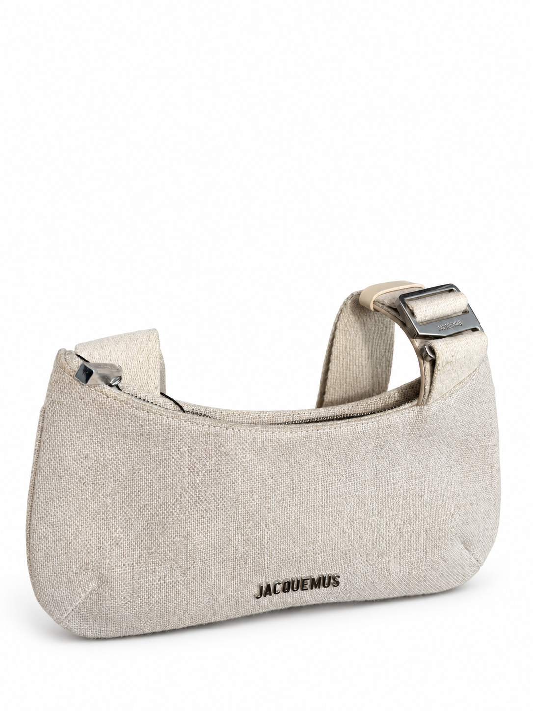 Jacquemus Le Bisou Gros Grain Shoulder Bag – Ecru Textured Canvas